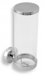 Zásobník na kozmetické tampóny sklo Metalia 11 chróm