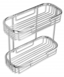 Dvojitá polica veľká hlboká Drôtený program chróm