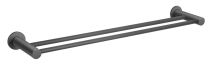 Dvojitý držiak uterákov SMILE 600 mm, gun metal