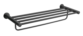 Veľký držiak uterákov so závesom SMILE, černá