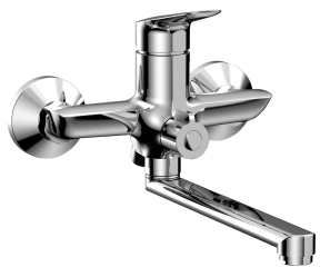 Vaňová batéria bez príslušenstva 150 mm Themis, chróm