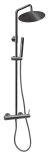 Sprchový set + sprchová batéria Ciriculus, gun metal