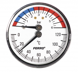 Termomanometer 63mm 1/2